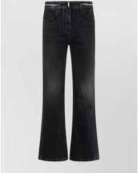 Givenchy - Denim Cropped Bootcut Trousers - Lyst