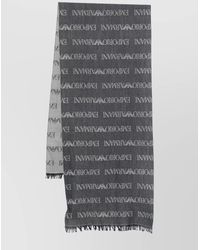 Emporio Armani - Wool Blend Scarf - Lyst