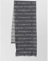 Emporio Armani - Wool Blend Scarf - Lyst