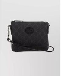 Gucci - Monogram Fabric Clutch Bag - Lyst