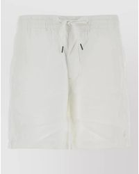 Polo Ralph Lauren - Linen Bermuda Shorts Featuring Back Pockets - Lyst