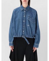 Loewe - Denim Shirt Jacket Balloon Silhouette Belt - Lyst