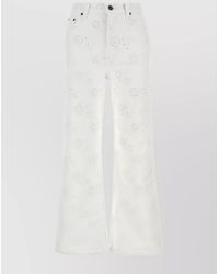 Chloé - Denim Wide-Leg Trousers - Lyst