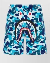 A Bathing Ape - Cotton Abc Camo Shark Bermuda Shorts - Lyst