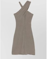 Courreges - Houndstooth Halterneck Sleeveless Mini Dress - Lyst
