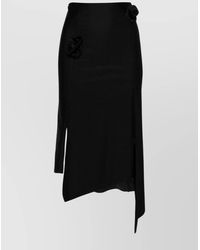 Coperni - Asymmetric Floral High-Waisted Panelled Midi Skirt - Lyst