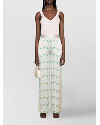 CASABLANCA - Ladies Ping Pong Silk Trousers - Lyst