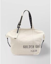 Golden Goose - Canvas Tote Bag With Adjustable Handles - Lyst