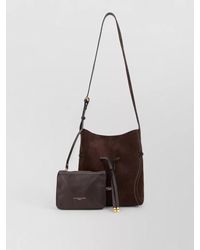 Gianni Chiarini - Suede Crossbody Shoulder Bag Adjustable Strap - Lyst