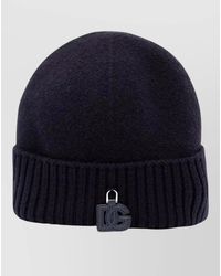 Dolce & Gabbana - Knit Hat Ribbed Cuff Soft Texture - Lyst