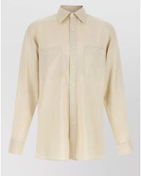 Cellar Door - Paul Shirt Button Down Collar Chest Pockets - Lyst