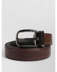 Dolce & Gabbana - Leather Belt Metal Buckle Adjustable - Lyst