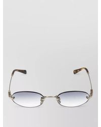 Miu Miu - Sunglasses Model 0Mu A54S Metal Oval - Lyst