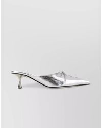 Jimmy Choo - Leather Pointed-Toe Lace-Up Mules - Lyst