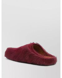 Marni - Fur Trim Sabot Slippers - Lyst