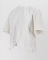 Niccolò Pasqualetti - Asymmetric Hem Round Neck Cotton Jersey Top - Lyst