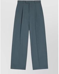 Jil Sander - Pleated Cotton Trousers Drop Crotch Design - Lyst