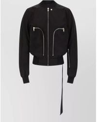 Rick Owens - Bauhaus Cotton Bomber Jacket High Collar - Lyst
