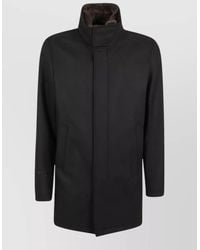 Herno - Virgin Wool High Collar Lightweight Jacket - Lyst
