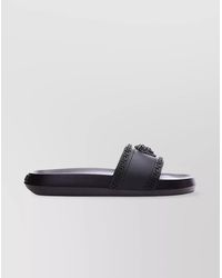 Versace - Flat Sole Open Toe Sandals - Lyst
