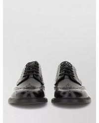 HUGO - Leather Brogue Derby Loafer Round Toe - Lyst