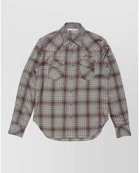 Acne Studios - Checked Shirt Button Down Collar Pockets - Lyst