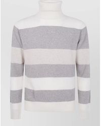 Barba Napoli - Striped Turtleneck Wool Jumper - Lyst