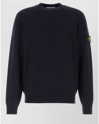 Stone Island - Wool Crew Neck Sweater Long Sleeves - Lyst