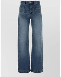 A.P.C. - Victoria High Rise Wide Leg Denim Jeans - Lyst
