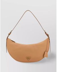 Prada - Large Calf Leather Shoulder Bag - Lyst