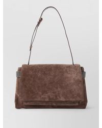 Brunello Cucinelli - Monili Suede Clutch Bag - Lyst