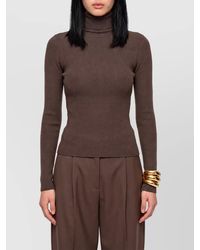 Max Mara - Virgin Wool Fine-Knit Fitted Turtleneck Sweater - Lyst