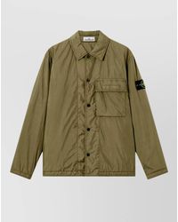 Stone Island - Nylon Padded Shirt Jacket - Lyst