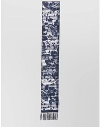 Pierre Louis Mascia - Silk Scarf Floral Pattern Fringed Edges - Lyst