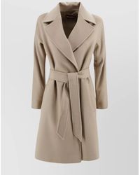 Max Mara - Waist Belted Long Length Jacket - Lyst