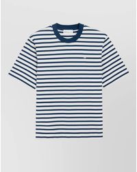 Ami Paris - Boxy Fit Striped T Shirt Crew Neck - Lyst