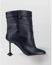Loewe - Stiletto Heel Leather Ankle Boots - Lyst