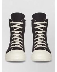 Rick Owens - Denim High Top Boots Embroidered Detail Sole - Lyst