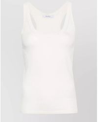 Max Mara - Cashmere Fine-Knit Scoop-Neck Sleeveless Tank Top - Lyst