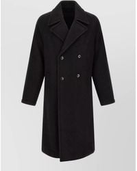 Lemaire - Alpaca Wool Oversized Double-Breasted Coat - Lyst
