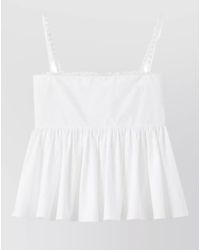 Jacquemus - Peplum Top Ruffled Hem Spaghetti Straps Square Neck - Lyst