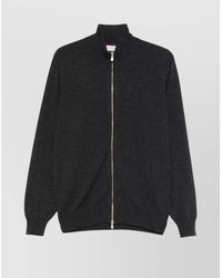 Brunello Cucinelli - High Neck Cashmere Cardigan With Ribbed Cuffs - Lyst