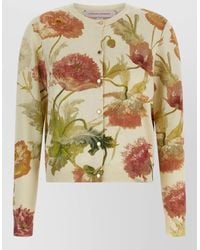Carolina Herrera - Floral-Print Cardigan - Lyst