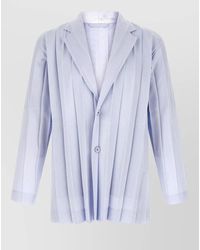 Homme Plissé Issey Miyake - Tailored Blazer Pleated Design Notched Lapel - Lyst