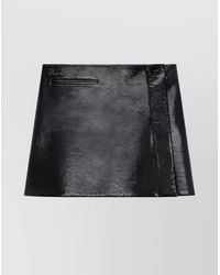 Courreges - Leather Mini A-Line Skirt - Lyst