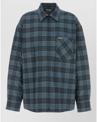 Balenciaga - Oversize Flannel Shirt Checked Pattern Pocket - Lyst