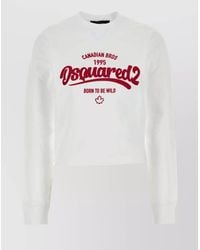 DSquared² - Cotton Crew Neck Sweatshirt With Graphic Print - Lyst