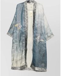 Pierre Louis Mascia - Floral Print Knee-Length Kimono Jacket - Lyst