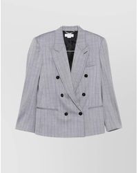 Stella McCartney - Wool Pinstripe Double-Breasted Blazer - Lyst