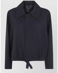 Victoria Beckham - Arden Collar Bomber Jacket Long Sleeves - Lyst